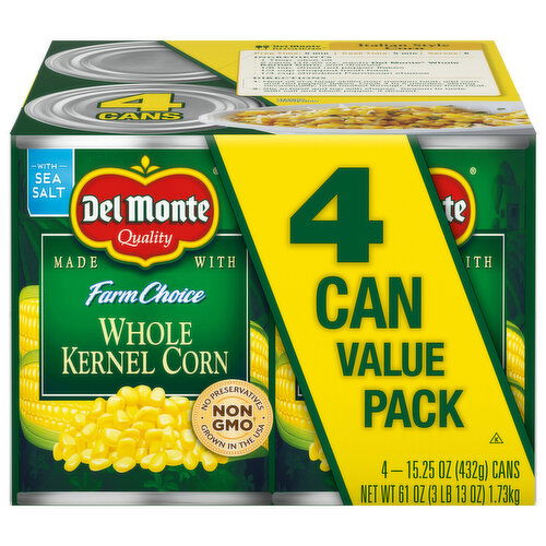 Del Monte Whole Kernel Corn with Sea Salt Value Pack