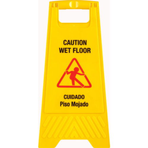 First Street Sign Board, Wet Floor