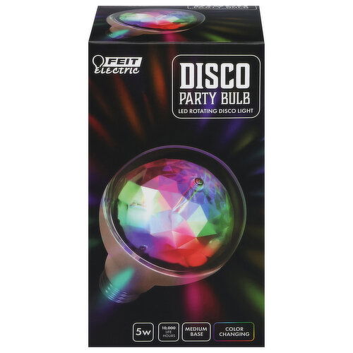 Feit Electric Party Bulb, Disco, Color Changing, 5 Watts