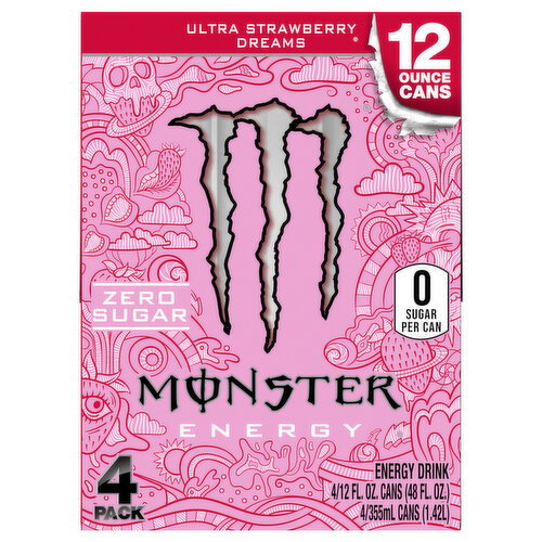 Monster Zero Sugar Ultra Strawberry Dreams Energy Drink