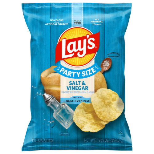 Lay's Salt & Vinegar Flavored Potato Chips Party Size