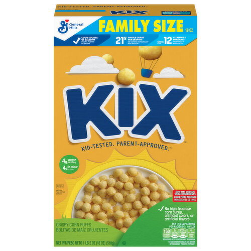 Kix Crispy Corn Puffs Family Size Image 1 of 6