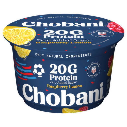 Chobani Zero Added Sugar Lowfat Greek Raspberry Lemon Yogurt