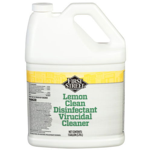 First Street Virucidal Cleaner, Lemon Clean, Disinfectant