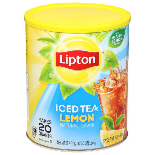 Lipton Iced Tea Mix, Sweetened, Lemon