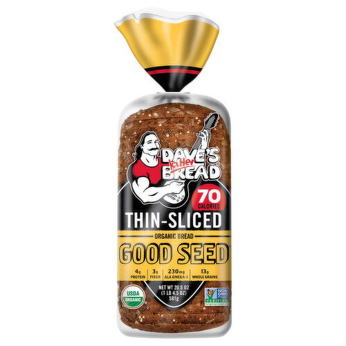 Dave's Killer Bread Dave's Killer Bread Good Seed® Thin-Sliced, Organic Bread, 13g Whole Grains per Slice, 20.5 oz Loaf