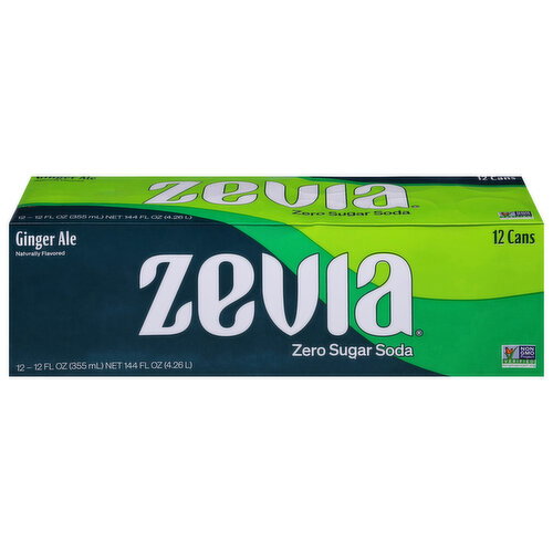 Zevia Zero Sugar Ginger Ale Soda