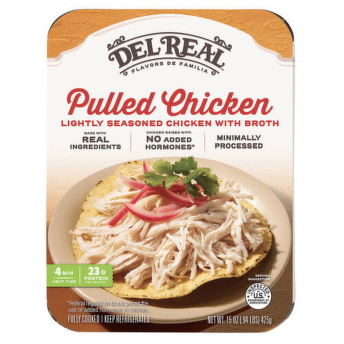 Del Real Foods Seasoned Pulled Chicken