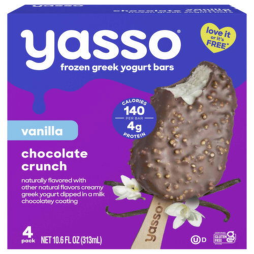 Yasso Vanilla Chocolate Crunch Vanilla Bars