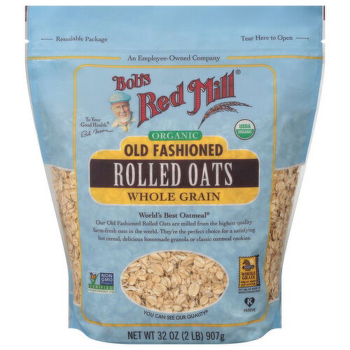 Bob's Red Mill Organic Old Fashioned Whole Grain Rolled Oats