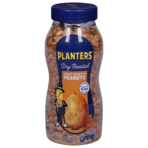 Planters Peanuts, Dry Roasted, Honey Roasted