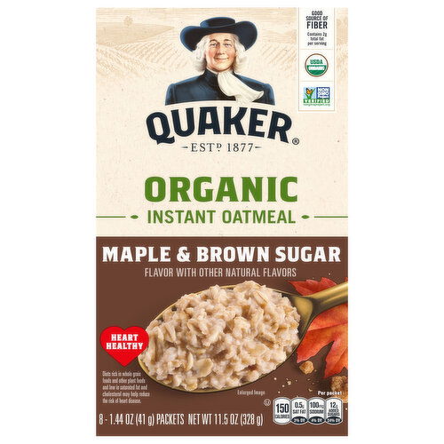 Quaker Organic Instant Maple & Brown Sugar Instant Oatmeal