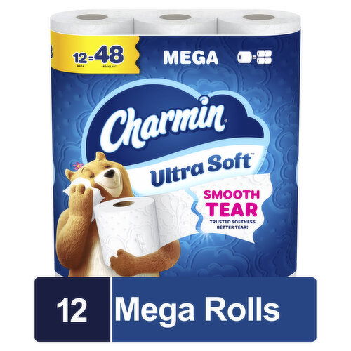Charmin Charmin Toilet Paper Ultra Soft, 12 Mega Rolls