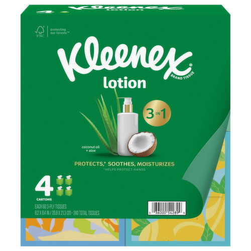 Kleenex 3-Ply Coconut + Aloe Tissues