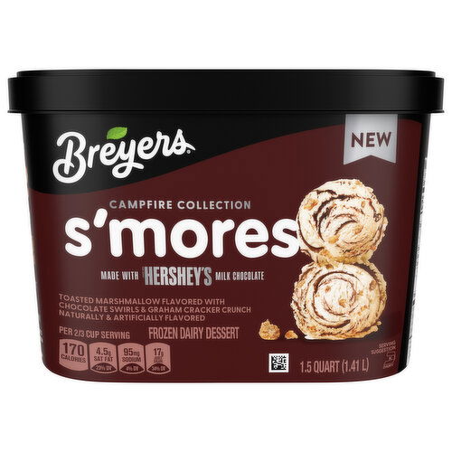 Breyers Frozen Dairy Dessert, S'mores, Campfire Collection