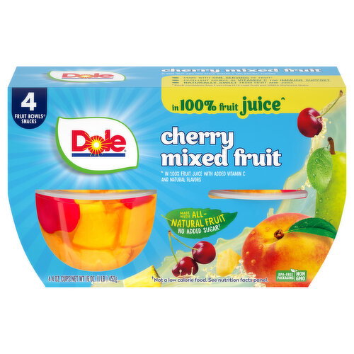 Dole Cherry Mixed Fruit, in 100% Fruit Juice Image 1 of 5