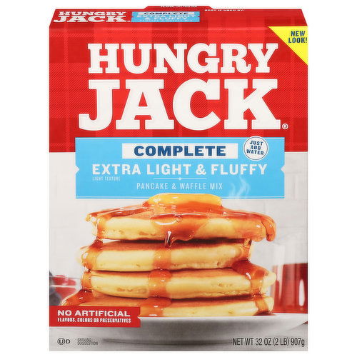 Hungry Jack Pancake & Waffle Mix, Complete, Extra Light & Fluffy