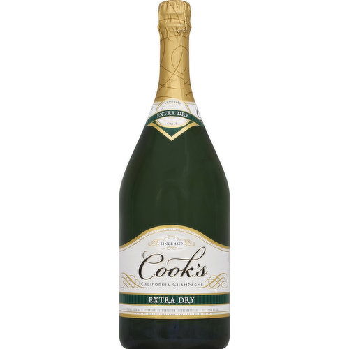 Cook's Sparkling Wine, California Champagne, Extra Dry