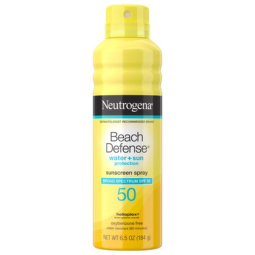 Neutrogena Sunscreen Spray, Water + Sun Protection, Broad Spectrum SPF 50