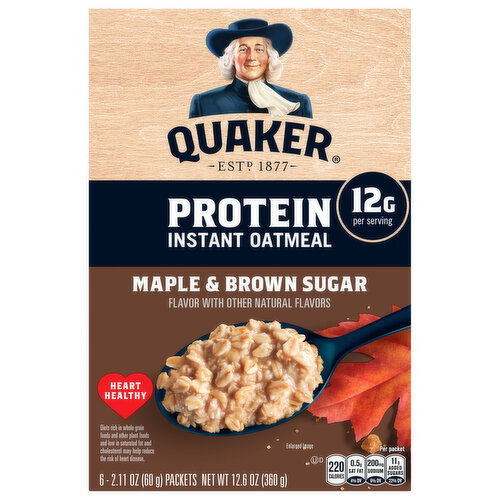 Quaker Protein Maple & Brown Sugar Instant Oatmeal