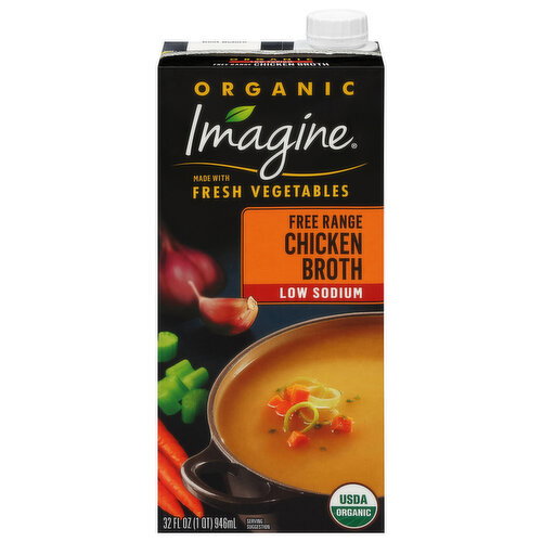 Imagine Organic Low Sodium Free Range Chicken Broth Image 1 of 6