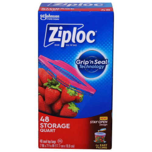 Ziploc Seal Top Bags, Storage, Quart