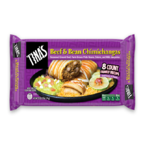 Tinas Chimichangas Beef Bean 8/4 oz