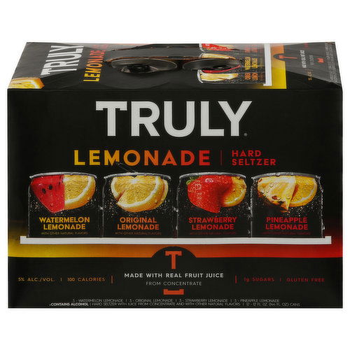 Truly Hard Seltzer, Lemonade, Mix Pack