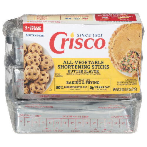 Crisco Gluten Free All Vegetable Butter Flavor Shortening Sticks
