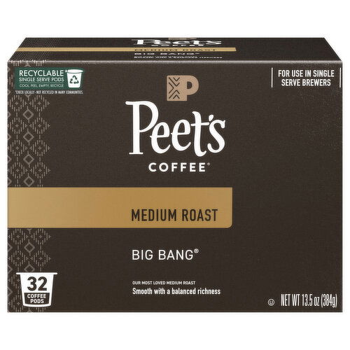 Peet's Coffee Coffee Pods Medium Roast Big Bang Coffee