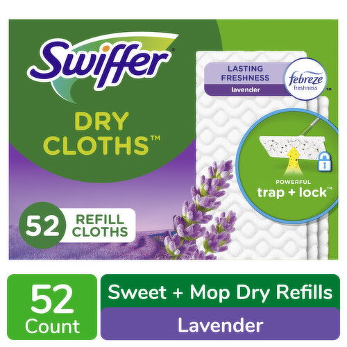 Swiffer Sweeper Dry Sweeping Cloth Refills, Lavender Scent