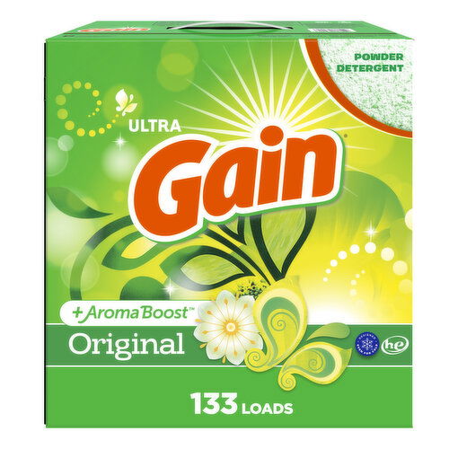 Gain Powder Laundry Detergent, Original Scent, 133 loads