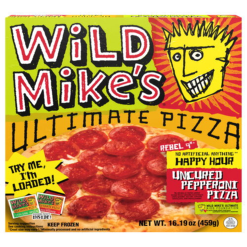 Wild Mike's Happy Hour Rebel Uncured Pepperoni 9 Inch Ultimate Pizza Image 1 of 6