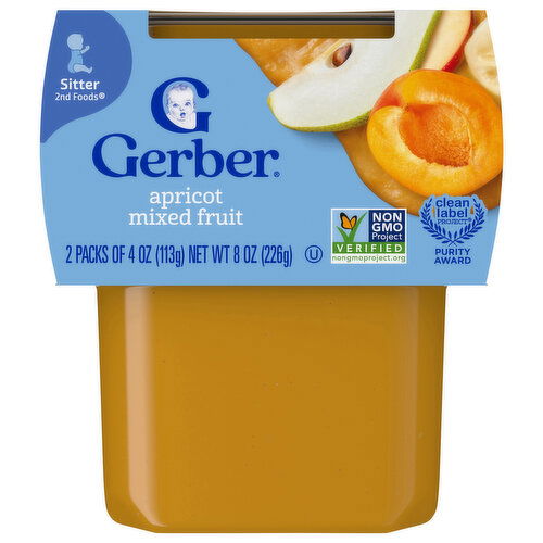 Gerber Sitter 2nd Foods Apricot Mixed Fruit