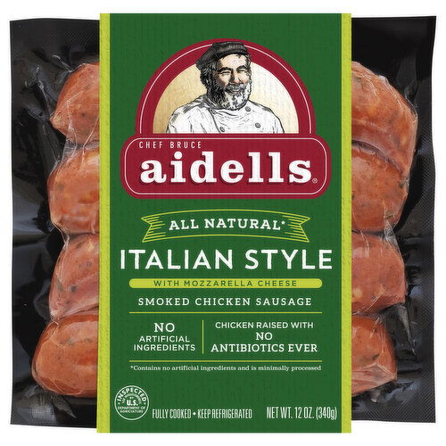 Aidells Italian Style Smoked Chicken Sausage with Mozzarella Cheese