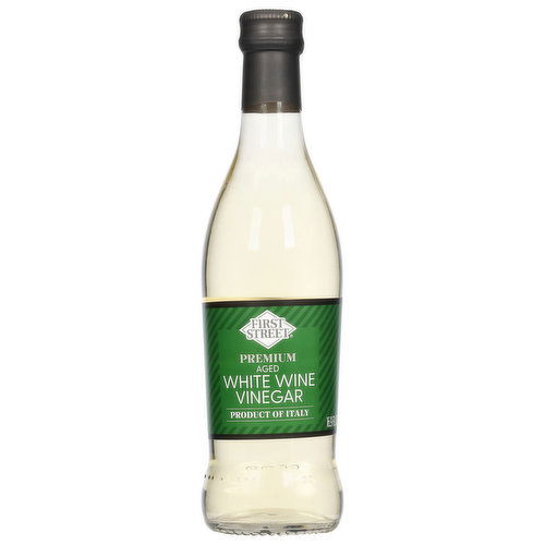 First Street Wine Vinegar, White, Premium, Aged