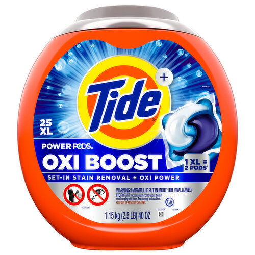 Tide + Detergent, Oxi Boost, Power Pods