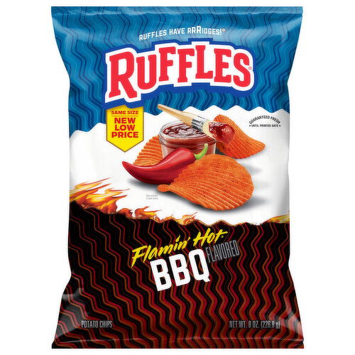 Ruffles Flamin' Hot BBQ Flavored Potato Chips