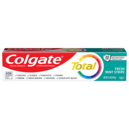 Colgate Toothpaste, Fresh Mint Stripe, Gel