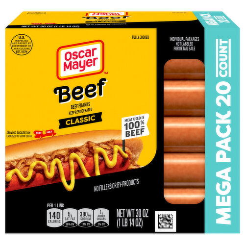 Oscar Mayer Classic Beef Franks Mega Pack