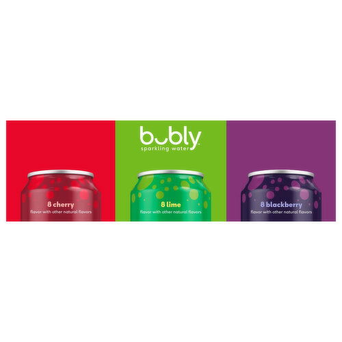 Bubly Blackberry/Lime/Cherry Sparkling Water