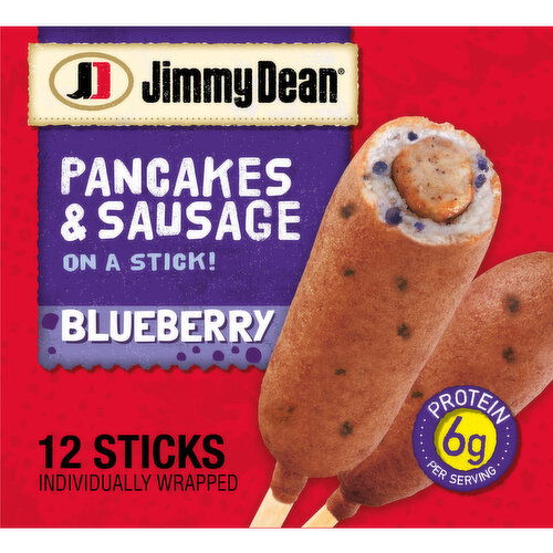 Jimmy Dean Blueberry Pancakes & Sausage on a Stick, Frozen Breakfast