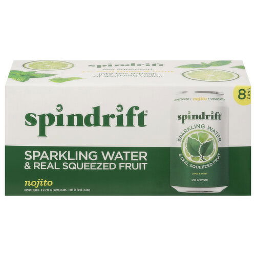 Spindrift Sparkling Water, Nojito, Unsweetened