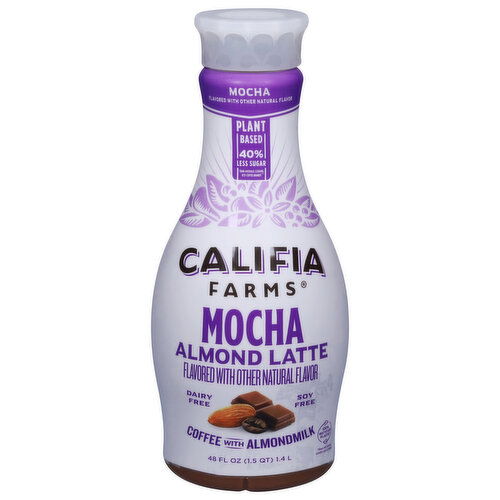 Califia Farms Coffee, with Almondmilk, Mocha Almond Latte