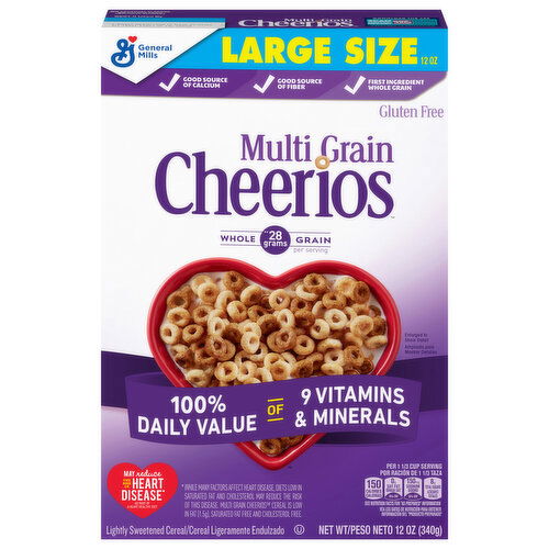 Cheerios Cereal, Lightly Sweetened, Multi Grain, Large Size