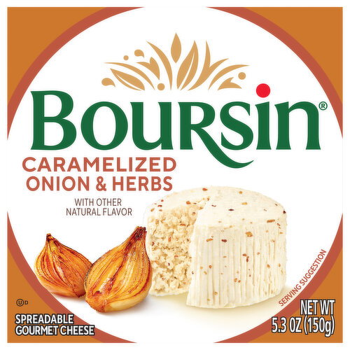 Boursin Gourmet Caramelized Onion & Herbs Spreadable Cheese Image 1 of 6