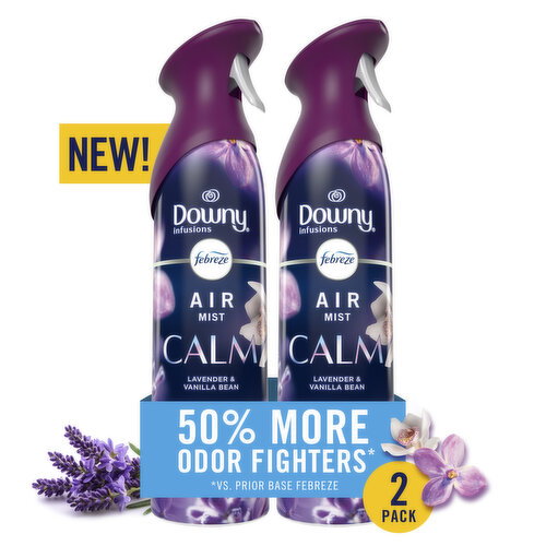Febreze Febreze Air Mist Air Freshener Spray, Downy Calm, 8.1oz, 2ct Image 1 of 6