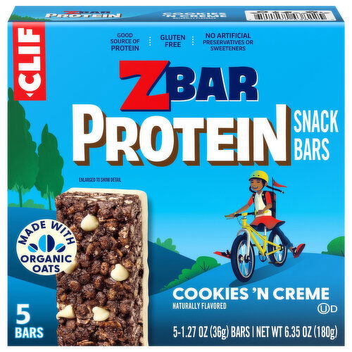 Zbar Cookies 'N Creme Snack Bars