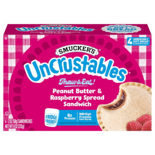 Smucker's Peanut Raspberry & Raspberry Spread Sandwich