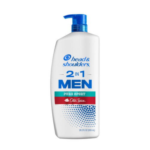 Head & Shoulders Mens 2 in 1 Dandruff Shampoo and Conditioner, Old Spice Pure Sport